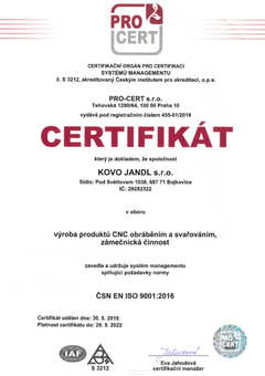 Certifikát 3